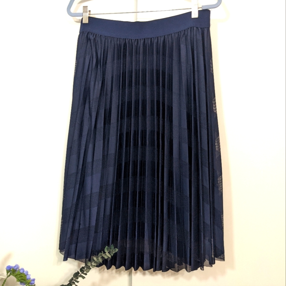 Pleated Blue Skirt by Metro Wear